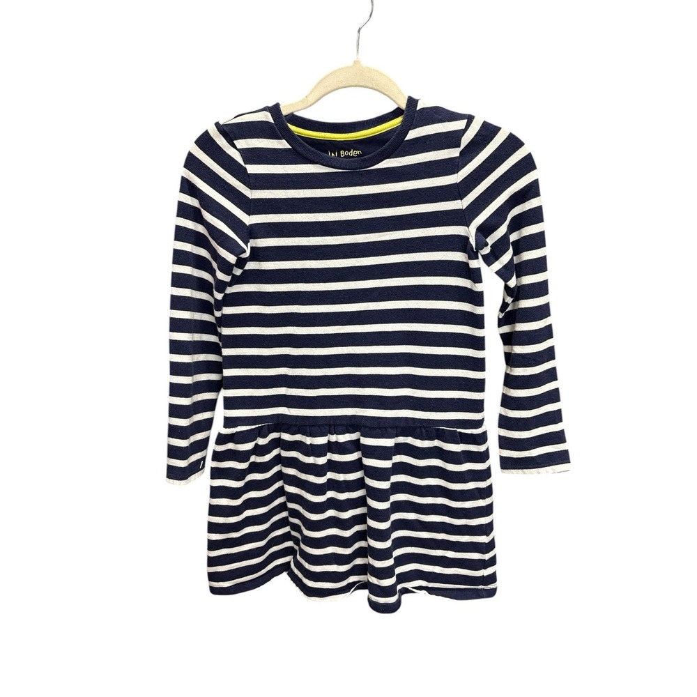 Mini Boden Navy and White Striped Dress - Youth Size 9-10